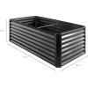 imageBest Choice Products 6x3x2ft Outdoor Metal Raised Garden Bed Deep Root Box Planter for Vegetables Flowers Herbs and Succulents w 269 Gallon Capacity  Peacock BlueGray