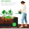 imageBest Choice Products 6x3x2ft Outdoor Metal Raised Garden Bed Deep Root Box Planter for Vegetables Flowers Herbs and Succulents w 269 Gallon Capacity  Peacock BlueBlack