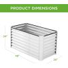 imageBest Choice Products 6x3x2ft Outdoor Metal Raised Garden Bed Deep Root Box Planter for Vegetables Flowers Herbs and Succulents w 269 Gallon Capacity  Peacock BlueWhite