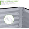 imageBest Choice Products 6x3x2ft Outdoor Metal Raised Garden Bed Deep Root Box Planter for Vegetables Flowers Herbs and Succulents w 269 Gallon Capacity  Peacock BlueMoonlight Gray