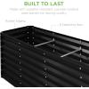 imageBest Choice Products 6x3x2ft Outdoor Metal Raised Garden Bed Deep Root Box Planter for Vegetables Flowers Herbs and Succulents w 269 Gallon Capacity  Peacock BlueBlack