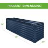 imageBest Choice Products 6x3x2ft Outdoor Metal Raised Garden Bed Deep Root Box Planter for Vegetables Flowers Herbs and Succulents w 269 Gallon Capacity  Peacock BlueNavy