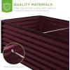 imageBest Choice Products 6x3x2ft Outdoor Metal Raised Garden Bed Deep Root Box Planter for Vegetables Flowers Herbs and Succulents w 269 Gallon Capacity  Peacock BlueBurgundy