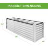 imageBest Choice Products 6x3x2ft Outdoor Metal Raised Garden Bed Deep Root Box Planter for Vegetables Flowers Herbs and Succulents w 269 Gallon Capacity  Peacock BlueGalvanized