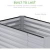imageBest Choice Products 6x3x2ft Outdoor Metal Raised Garden Bed Deep Root Box Planter for Vegetables Flowers Herbs and Succulents w 269 Gallon Capacity  Peacock BlueMoonlight Gray