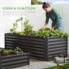 imageBest Choice Products 6x3x2ft Outdoor Metal Raised Garden Bed Deep Root Box Planter for Vegetables Flowers Herbs and Succulents w 269 Gallon Capacity  Peacock BlueGray
