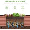 imageBest Choice Products 6x3x2ft Outdoor Metal Raised Garden Bed Deep Root Box Planter for Vegetables Flowers Herbs and Succulents w 269 Gallon Capacity  Peacock BlueTerracotta