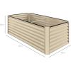 imageBest Choice Products 6x3x2ft Outdoor Metal Raised Garden Bed Deep Root Box Planter for Vegetables Flowers Herbs and Succulents w 269 Gallon Capacity  Peacock BlueBeige