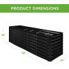 imageBest Choice Products 6x3x2ft Outdoor Metal Raised Garden Bed Deep Root Box Planter for Vegetables Flowers Herbs and Succulents w 269 Gallon Capacity  Peacock BlueBlack