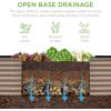 imageBest Choice Products 6x3x2ft Outdoor Metal Raised Garden Bed Deep Root Box Planter for Vegetables Flowers Herbs and Succulents w 269 Gallon Capacity  Peacock BlueTaupe