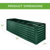 imageBest Choice Products 6x3x2ft Outdoor Metal Raised Garden Bed Deep Root Box Planter for Vegetables Flowers Herbs and Succulents w 269 Gallon Capacity  Peacock BlueDark Green