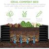 imageBest Choice Products 6x3x2ft Outdoor Metal Raised Garden Bed Deep Root Box Planter for Vegetables Flowers Herbs and Succulents w 269 Gallon Capacity  Peacock BlueBlack