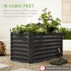 imageBest Choice Products 6x3x2ft Outdoor Metal Raised Garden Bed Deep Root Box Planter for Vegetables Flowers Herbs and Succulents w 269 Gallon Capacity  Peacock BlueMoonlight Gray