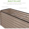 imageBest Choice Products 6x3x2ft Outdoor Metal Raised Garden Bed Deep Root Box Planter for Vegetables Flowers Herbs and Succulents w 269 Gallon Capacity  Peacock BlueTaupe