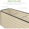 imageBest Choice Products 6x3x2ft Outdoor Metal Raised Garden Bed Deep Root Box Planter for Vegetables Flowers Herbs and Succulents w 269 Gallon Capacity  Peacock BlueBeige