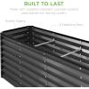 imageBest Choice Products 6x3x2ft Outdoor Metal Raised Garden Bed Deep Root Box Planter for Vegetables Flowers Herbs and Succulents w 269 Gallon Capacity  Peacock BlueGray