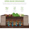 imageBest Choice Products 6x3x2ft Outdoor Metal Raised Garden Bed Deep Root Box Planter for Vegetables Flowers Herbs and Succulents w 269 Gallon Capacity  Peacock BlueTaupe