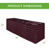 imageBest Choice Products 6x3x2ft Outdoor Metal Raised Garden Bed Deep Root Box Planter for Vegetables Flowers Herbs and Succulents w 269 Gallon Capacity  Peacock BlueBurgundy