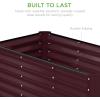 imageBest Choice Products 6x3x2ft Outdoor Metal Raised Garden Bed Deep Root Box Planter for Vegetables Flowers Herbs and Succulents w 269 Gallon Capacity  Peacock BlueBurgundy