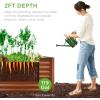 imageBest Choice Products 6x3x2ft Outdoor Metal Raised Garden Bed Deep Root Box Planter for Vegetables Flowers Herbs and Succulents w 269 Gallon Capacity  Peacock BlueWood Grain