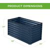 imageBest Choice Products 6x3x2ft Outdoor Metal Raised Garden Bed Deep Root Box Planter for Vegetables Flowers Herbs and Succulents w 269 Gallon Capacity  Peacock BlueNavy
