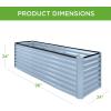 imageBest Choice Products 6x3x2ft Outdoor Metal Raised Garden Bed Deep Root Box Planter for Vegetables Flowers Herbs and Succulents w 269 Gallon Capacity  Peacock BlueMist Blue