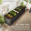 imageBest Choice Products 6x3x2ft Outdoor Metal Raised Garden Bed Deep Root Box Planter for Vegetables Flowers Herbs and Succulents w 269 Gallon Capacity  Peacock BlueWhite