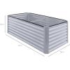 imageBest Choice Products 6x3x2ft Outdoor Metal Raised Garden Bed Deep Root Box Planter for Vegetables Flowers Herbs and Succulents w 269 Gallon Capacity  Peacock BlueMoonlight Gray