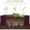 imageBest Choice Products 6x3x2ft Outdoor Metal Raised Garden Bed Deep Root Box Planter for Vegetables Flowers Herbs and Succulents w 269 Gallon Capacity  Peacock BlueBurgundy