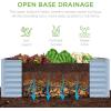 imageBest Choice Products 6x3x2ft Outdoor Metal Raised Garden Bed Deep Root Box Planter for Vegetables Flowers Herbs and Succulents w 269 Gallon Capacity  Peacock BlueMist Blue