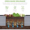 imageBest Choice Products 6x3x2ft Outdoor Metal Raised Garden Bed Deep Root Box Planter for Vegetables Flowers Herbs and Succulents w 269 Gallon Capacity  Peacock BlueMoonlight Gray