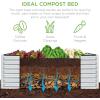 imageBest Choice Products 6x3x2ft Outdoor Metal Raised Garden Bed Deep Root Box Planter for Vegetables Flowers Herbs and Succulents w 269 Gallon Capacity  Peacock BlueGalvanized