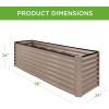imageBest Choice Products 6x3x2ft Outdoor Metal Raised Garden Bed Deep Root Box Planter for Vegetables Flowers Herbs and Succulents w 269 Gallon Capacity  Peacock BlueTaupe