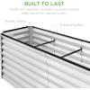 imageBest Choice Products 6x3x2ft Outdoor Metal Raised Garden Bed Deep Root Box Planter for Vegetables Flowers Herbs and Succulents w 269 Gallon Capacity  Peacock BlueGalvanized