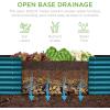 imageBest Choice Products 6x3x2ft Outdoor Metal Raised Garden Bed Deep Root Box Planter for Vegetables Flowers Herbs and Succulents w 269 Gallon Capacity  Peacock BluePeacock Blue