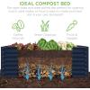 imageBest Choice Products 6x3x2ft Outdoor Metal Raised Garden Bed Deep Root Box Planter for Vegetables Flowers Herbs and Succulents w 269 Gallon Capacity  Peacock BlueNavy