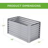 imageBest Choice Products 6x3x2ft Outdoor Metal Raised Garden Bed Deep Root Box Planter for Vegetables Flowers Herbs and Succulents w 269 Gallon Capacity  Peacock BlueMoonlight Gray