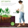 imageBest Choice Products 6x3x2ft Outdoor Metal Raised Garden Bed Deep Root Box Planter for Vegetables Flowers Herbs and Succulents w 269 Gallon Capacity  Peacock BlueBurgundy
