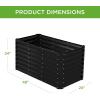 imageBest Choice Products 6x3x2ft Outdoor Metal Raised Garden Bed Deep Root Box Planter for Vegetables Flowers Herbs and Succulents w 269 Gallon Capacity  Peacock BlueBlack