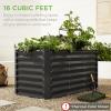 imageBest Choice Products 6x3x2ft Outdoor Metal Raised Garden Bed Deep Root Box Planter for Vegetables Flowers Herbs and Succulents w 269 Gallon Capacity  Peacock BlueBeige