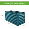 imageBest Choice Products 6x3x2ft Outdoor Metal Raised Garden Bed Deep Root Box Planter for Vegetables Flowers Herbs and Succulents w 269 Gallon Capacity  Peacock BluePeacock Blue