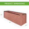 imageBest Choice Products 6x3x2ft Outdoor Metal Raised Garden Bed Deep Root Box Planter for Vegetables Flowers Herbs and Succulents w 269 Gallon Capacity  Peacock BlueTerracotta