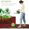 imageBest Choice Products 6x3x2ft Outdoor Metal Raised Garden Bed Deep Root Box Planter for Vegetables Flowers Herbs and Succulents w 269 Gallon Capacity  Peacock BlueRoyal Red