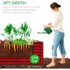 imageBest Choice Products 6x3x2ft Outdoor Metal Raised Garden Bed Deep Root Box Planter for Vegetables Flowers Herbs and Succulents w 269 Gallon Capacity  Peacock BlueRoyal Red