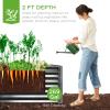 imageBest Choice Products 6x3x2ft Outdoor Metal Raised Garden Bed Deep Root Box Planter for Vegetables Flowers Herbs and Succulents w 269 Gallon Capacity  Peacock BlueGray