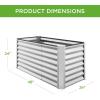 imageBest Choice Products 6x3x2ft Outdoor Metal Raised Garden Bed Deep Root Box Planter for Vegetables Flowers Herbs and Succulents w 269 Gallon Capacity  Peacock BlueGalvanized