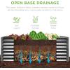 imageBest Choice Products 6x3x2ft Outdoor Metal Raised Garden Bed Deep Root Box Planter for Vegetables Flowers Herbs and Succulents w 269 Gallon Capacity  Peacock BlueGray