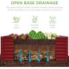imageBest Choice Products 6x3x2ft Outdoor Metal Raised Garden Bed Deep Root Box Planter for Vegetables Flowers Herbs and Succulents w 269 Gallon Capacity  Peacock BlueRoyal Red