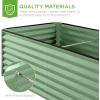 imageBest Choice Products 6x3x2ft Outdoor Metal Raised Garden Bed Deep Root Box Planter for Vegetables Flowers Herbs and Succulents w 269 Gallon Capacity  Peacock BlueSage Green