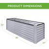 imageBest Choice Products 6x3x2ft Outdoor Metal Raised Garden Bed Deep Root Box Planter for Vegetables Flowers Herbs and Succulents w 269 Gallon Capacity  Peacock BlueMoonlight Gray